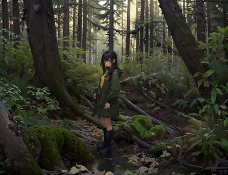 03015-2886649632-impasto, painting, tree, shrub, moss, moss cover branches, nature, scenery, fallen leaves, pine tree, forest,1girl,solo,looking.png